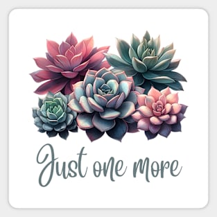 Just One More succulent plant Magnet